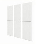 Pro Level Soundproof Wall Panels For Real Noise Blocking Where It Counts, flat white acoustic tiles set on drywall.