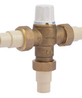 Half Inch HG160 Thermostatic Mixing Valve With CPVC Connections And Integral Checks, Brass Plumbing Fitting For Safe Tempered Water