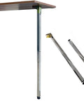 Adjustable Metal Furniture Legs 28 29 30 Inch Set Stainless Steel Telescopic Table Legs Replacement Feet For Cabinets Up To 176 Lbs