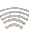 Total Shop Must Have Heavy Duty Round Corner Radius Router Template Set With Removable Jigs for R100 to R300 corner routing.