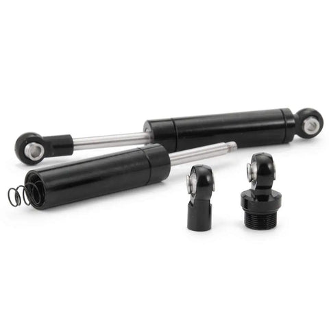 Beefy Metal RC Shock Absorber Damper 80mm with internal spring for 1/10 scale crawlers, aluminum parts, disassembled view