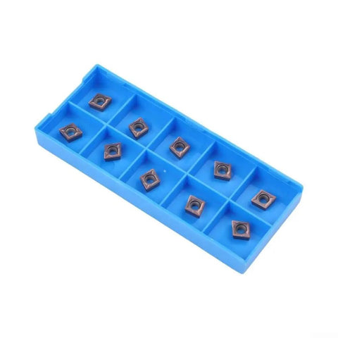 Premium Lathe Turning Tool Set With SCMCN1010H06 Holder And Ten CCMT060204 Carbide Inserts in blue tray for precision machining