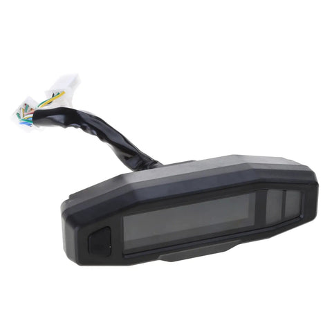 Digital Motorcycle Speedometer Gauge With LCD Display Odometer RPM And Fuel Gauge Backlit White Readout For Most Motorcycles