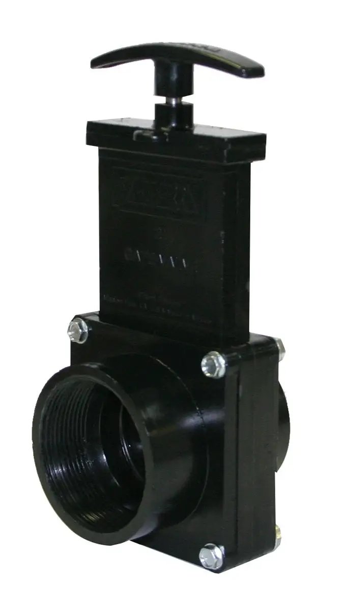 ABS Gate Valve 2 Inch Black FPT Great for Plumbing