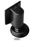 Heavy Duty No Drill Door Stopper Set With Invisible Metal Adhesion, Strong Magnetic Hold, Easy Peels And Sticks, black design close-up