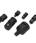 Socket Adapter Set With Chrome Tungsten Steel Construction, Impact Drive Adapters In 1 Quarter, 3 Eighth, 1 Half And 3 Quarter Inch Sizes