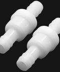 Half Inch Plastic Check Valve Set Inline One Way Barb Hose Valves PVDF Ozone Resistant Built Tough For Fuel Gas Oil Water And Air Heavy Duty Non Return Valve Pack Of 2