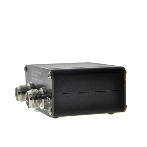 Compact RF VSWR And Power Meter 1.5 MHz To 60 MHz, 120W Mini Tester side view showing connectors and compact design