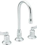 Commercial Kitchen Faucet With Solid Cast Brass Construction, 2.2 GPM Chrome Finish, Heavy Duty Ceramic Disc Cartridge, dual handle
