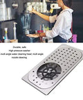 Heavy Duty 304 Stainless Steel Glass Rinser And Pitcher Washer Boasting Slick High Pressure Spray And Zero Sweat Drain Drip Tray Hose
