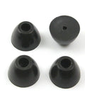 48 Pack Premium Rubber Feet Pads For Furniture Chair Leg Protectors With Super Smooth Glide Floor Savers offering tough non slip grip, showing four black rubber glides.