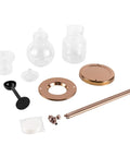 Chill Mode Ice Cold Brew Dripper Coffee Maker Featuring 600ml Borosilicate Glass And Stainless Steel Slow Drip Extraction System parts arrangement.