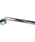 Aluminum Gooseneck Bike Stem For 22.2mm Fork Tubes And 25.4mm Handlebar Clamp, Silver, Side View