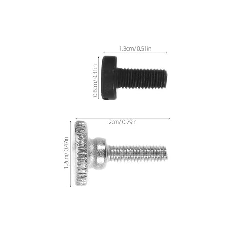 Metal Sewing Machine Screw Kit For Presser Foot Replacement, Precise Positioning, Quick Setup, 60 Piece Sturdy Silver And Black Fasteners For Home Use And Small Studio DIY Repairs; black and silver screw sizes