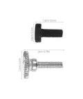 VICASKY Heavy Duty 60Pcs Metal Sewing Machine Presser Foot Screw Set Plus Needle Clamp Fasteners showing black and silver screws.