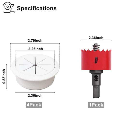 Hide Messy TV Cables Behind The Wall With This In Wall Cable Management Kit 4 Pack pass-throughs and 1 Pack hole saw specifications