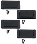 Flush Pull Handle Black 4 Pack Concealed Recessed Drawer Cabinet Pull Ring Handles With Screws Aluminum Alloy