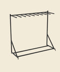 2-Tier Heavy Duty Life Vest Rack Metal Pool Equipment Storage Holder for life jackets and towels with durable frame.