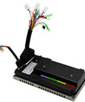 Beefy 48V 72V Ebike Controller 1200W Brushless Motor Driver with Sine Wave, black casing, multicolored wires for electric scooters.