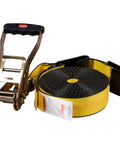 Beefy Heavy Duty 2 Inch By 30 Foot Ratchet Tie Down Straps With Flat Hooks Yellow 10000 Lbs Break Strength 4 Pack For Flatbed Truck Trailer And Pickup For Any Job
