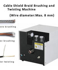 Auto Electrician Wire Twisting Machine With 60Mm Adjustable Separator And Three-Brush Cable Shield Braid Brush showing brushing and twisting process.
