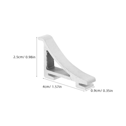 8 Pack Aluminum Shelf Clips for Fridge and Freezer dimensions, heavy duty clamp hook with smooth surface for kitchen storage