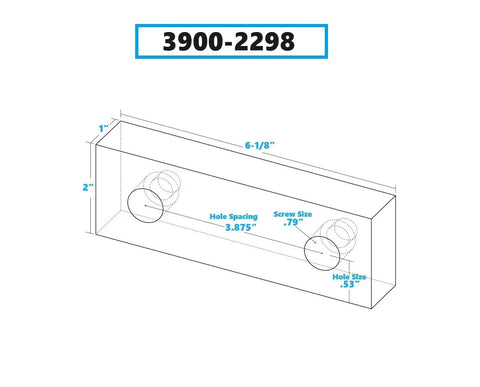 Drop Dead Simple Replacement Soft Vise Jaws for Precision Milling Machines and Kurt Style Pads, 6-1/8x2x1 inch with hole specs.