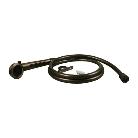 RV And Mobile Road Trip Ready Shower Valve With Hand Held Shower Kit In Oil Rubbed Bronze with 60 Inch Vinyl Hose