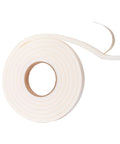 Self Adhesive Foam Weatherstrip Seal For Large Gaps 3/4 Inch By 3/8 Inch By 10 Feet White roll close-up
