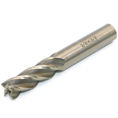 Beast End Mill Cutter For CNC Milling Three Eighths Inch Cutting Diameter, Four Flute Bit For Wood, Aluminum, Steel, Titanium