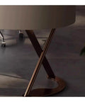 Leg detail of Top Shelf Ergonomic Standing Desk With Integrated Monitor Riser, Versatile Ash Wood Computer Table