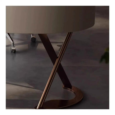 Leg detail of Top Shelf Ergonomic Standing Desk With Integrated Monitor Riser, Versatile Ash Wood Computer Table