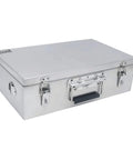 Stainless Steel Tool Box Organizer Kit With Beefy Handle, Portable Storage Case For Tools, closed view