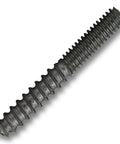 Close-up of 1/4-20 X 2 Inch hanger bolt in plain steel for DIY projects and home repairs.
