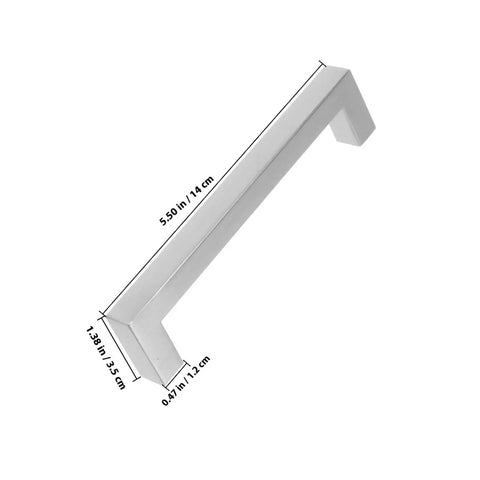 12 Pack Stainless Steel Cabinet Pull Handles For Doors And Drawers With Quick Install Ergonomic Grip Double Holes 128mm Hole Spacing Modern Sleek Silver Hardware For Kitchen Upgrade, 5.50 in handle