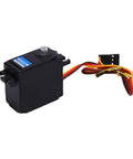Heavy Duty 22G Digital RC Servo With Solid Metal Gears Brings Hella Smooth Steering Precision Rock Solid Engineering, black casing and multipurpose connector.