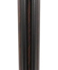 Pair 36 Inch Speaker Stands Built To Last With 100 Lb Capacity, Fixed Height, Wide Base, Dark Wood Grain Finish, Front View