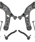 Quality Front Steering And Suspension Repair Kit Comes With Lower Control Arms Ball Joints Sway Bar Links And Tie Rod Ends showing control arms and links.