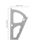 Side view of NAMOARLY stainless steel heavy-duty shoe cabinet hinge plate, 23.6 cm tall, 13 cm wide