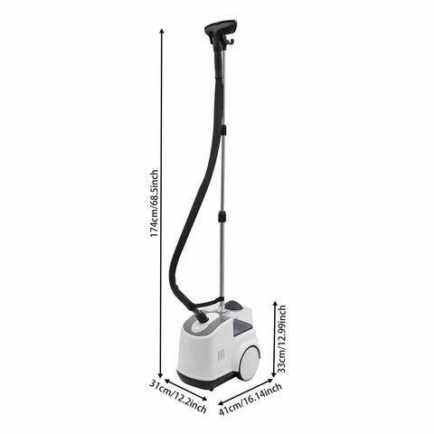 Pro Grade Garment Steamer 110V 1500W With Adjustable Steam Temperature large 3L water tank for clothes, white wrinkle removal