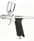 Heavy Duty Gravity Feed Dual Action Pistol Grip Airbrush With Adjustable Flow Control and Killer Fine Detail Spray Gun side view.