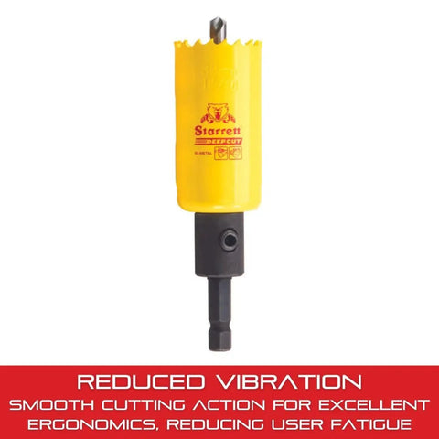 Bi Metal Deep Cut Hole Saw With Arbor And Abrasion Resistant HSS Teeth For Quick Cuts Through Metal Steel And Wood One Five Sixteen Inch Diameter Two Inch Depth Model ADCH0156