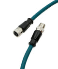 M12 X Code 8 Pin Male To Female Industrial Sensor Connector Cable Waterproof Shielded High Flex 2 Meter Length