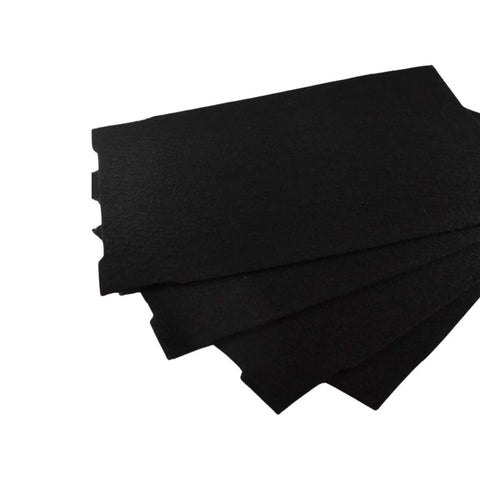 Stack of black pre-carbon filters for Small True HEPA Filter For Whirlpool Whispure And Kenmore Air Purifiers AP150 AP250 AP25030K