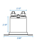 Heavy Duty 36 Volt Golf Cart Solenoid 4 Pin Replacement For Club Car Ds 1976 To 1998 Replaces Oem Part 8016 side view with dimensions