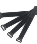 No Fuss Hook And Loop Cable Straps 10 Pack 1 Inch By 12 Inch Black Nylon Self Adhesive Cinch Ties for Cords and Cables