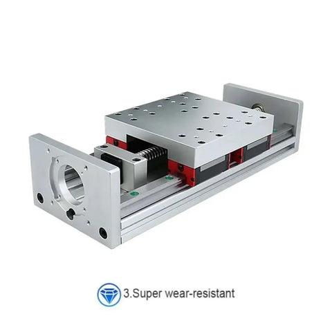 Kickass HGR20 Linear Guide Rail Kit Paired With 1605 Ball Screw Stepper Motor Mount For CNC Machines And 3D Printers, featuring steel guide rails.
