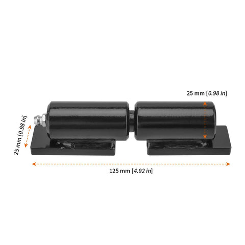 Heavy Duty 5 Inch Barrel Gate Hinge Set For Swing Gates And Trailer Ramp Gates Weld On Iron Hinges Black 450 Lb Capacity
