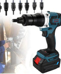 No Wire Headaches Just Real Deal Grab And Go Power For M3 To M12 Rivet Nutserts Cordless Electric Rivet Tool with attachments.