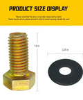 Deck Spindle Bolt Washer Kit For Hustler And Big Dog Mowers Fits Super Z Raptor SD Raptor SDX FasTrak X One XR Seven And Other Deck Spindle Assemblies For Quick Easy Mower Deck Fixes. 1.6 in bolt and 2.25 in washer